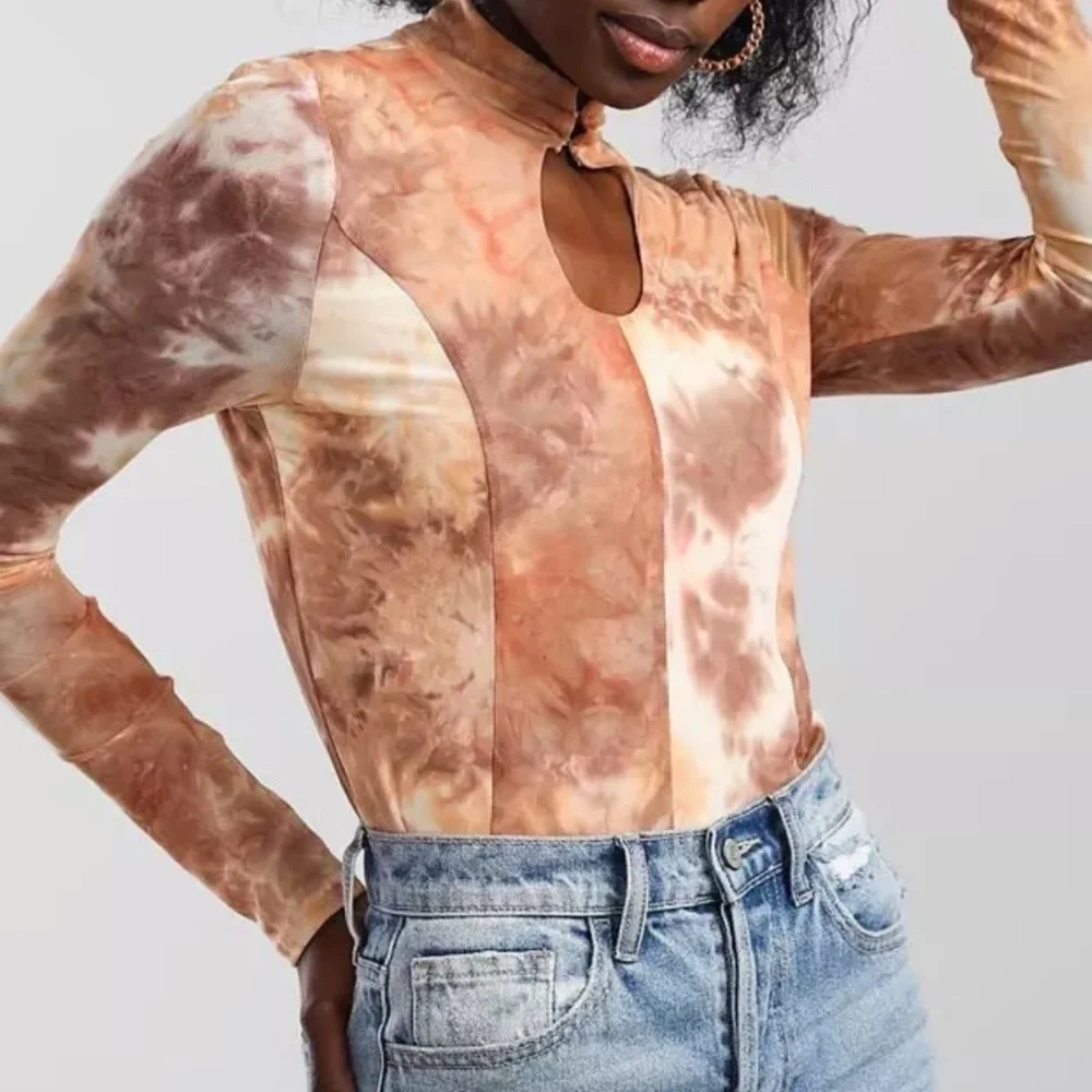 Gilded Intent tie-dye mesh top xs